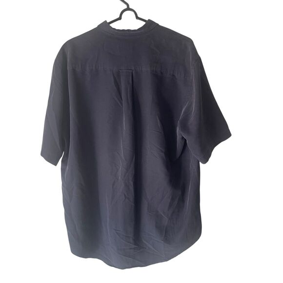 Cabela's Men's Size Large Navy Blue Soft Modal Short Sleeve Button Up Shirt - Picture 6 of 8